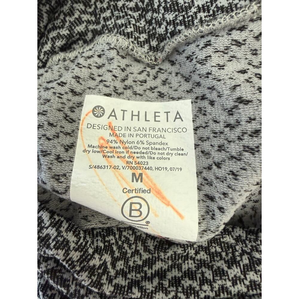 Athleta Flurry Peak Turtleneck Base Layer Gray Flecked Long Sleeve Top Medium - Picture 5 of 5